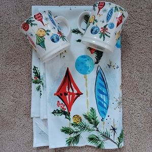 Holiday mug and tea towel set